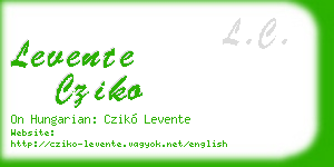 levente cziko business card